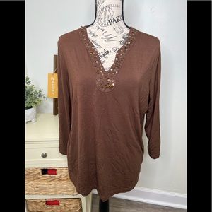 Bay Studio V-neck Sequins Top